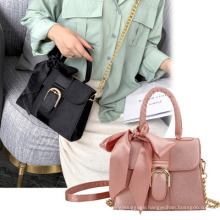 2021 All-Match Bowknot Portable Messenger Bag Fashion Silk Scarf Female Bag